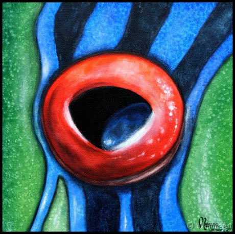 Augenblick eines Picasso-Drueckerfisches Acryl auf Leinwand;
30 x 30 cm